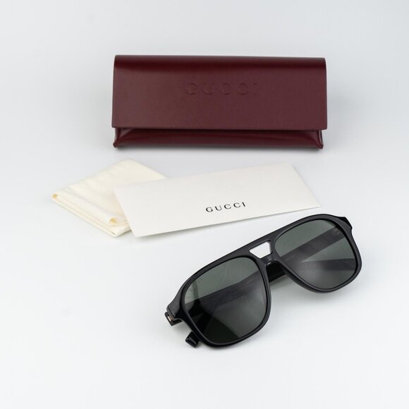 Gucci Men Sunglasses Black Pilot GG1856S 001 NEW AUTHENTIC - Picture 8 of 11